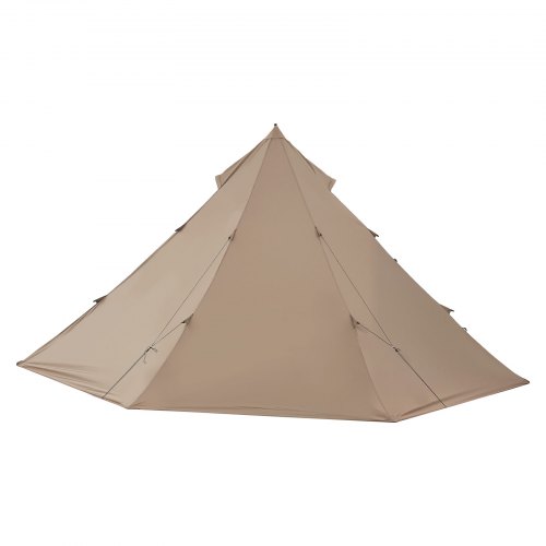 Tente Tipi 4 Saisons VEVOR Avec Trou Pour Poêle – Toile Imperméable PU2500mm, Spacieuse Pour 4 Personnes, Légère Et Rapide à Monter
