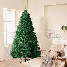 VEVOR Sapin de Noël Artificiel 2,28 m 1346 Pointes de Branches Base en Métal