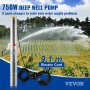 VEVOR Pompe immergée à eau pour puits profond acier inox 750 W 7,1 m³/h 75 m