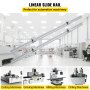 VEVOR Miniature Rail Linéaire Guide SBR12 1000mm, Rail linéaire + 4 x blocs SBR12UU, Rails Linéaires CNC, pour le routeur CNC /Rectifieuse CNC/l'impression de machines industrielles/la table X-Y