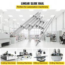 VEVOR Miniature Rail Linéaire Guide SBR20, Rail Linéaire+3 Vis à Billes RM1605-350/650/1050 mm, Rails Linéaires SBR20 Kit pour le Routeur CNC/Rectifieuse CNC/l'Impression de Machines Industrielles
