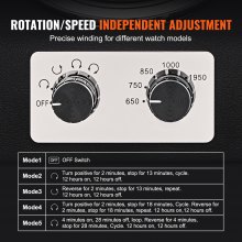 VEVOR Remontoir Montre Automatique Capacité 8 Montres Écrin pour Montres Automatiques avec 8 Moteurs Japonais Mabuchi Silencieux 5 Modes de Remontage en Panneau Haute Densité et Acrylique LED Bleu