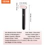 VEVOR Appareil de thérapie à la lumière rouge pour visage, baguette de thérapie à la lumière rouge portable à LED 7 couleurs avec thérapie thermique, massage vibration à microcourant pour visage, cou