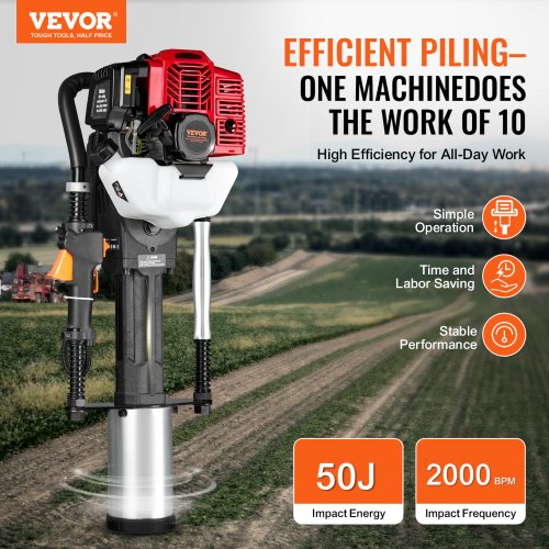 Pilote De Poteau De Clôture En T – Manuel D'utilisation – Neuf – 3.05 Kg
