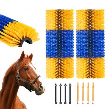 VEVOR Brosse à Gratter pour Bétail Cheval Anti-démangeaisons 51 cm Lot de 2