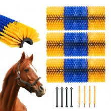 VEVOR Brosse à Gratter pour Bétail Cheval Anti-démangeaisons 51 cm Lot de 3