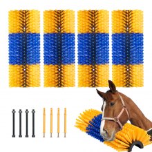 VEVOR Brosse à Gratter pour Bétail Cheval Anti-démangeaisons 51 cm Lot de 4