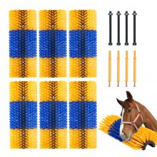 VEVOR Brosse à Gratter pour Bétail Cheval Anti-démangeaisons 51 cm Lot de 6