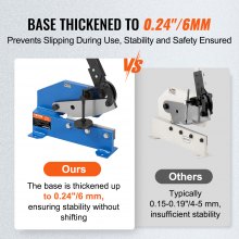 VEVOR Cisaille Tôle Manuelle 190 mm Coupe-tôle sur Table Traitement de Tôle Q235