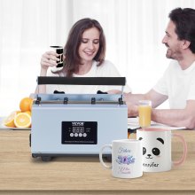 VEVOR Presse à Chaud pour Tasses Mugs Machine de Sublimation 32,5-89 cL Bleu