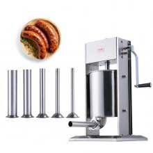 VEVOR Poussoir à Saucisses Manuel 10 L Machine à Saucisson Verticale en Inox 304