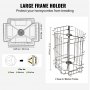 Support de cadre pour extracteur de miel VEVOR de grande taille avec des dimensions de 9,25 x 6,5 pouces, s'adapte aux cadres profonds, moyens et peu profonds.