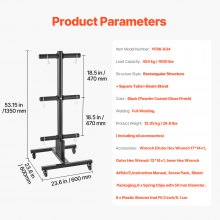 VEVOR Support d'Haltères Vertical Rack pour Disque de Poids 454 kg avec Roues