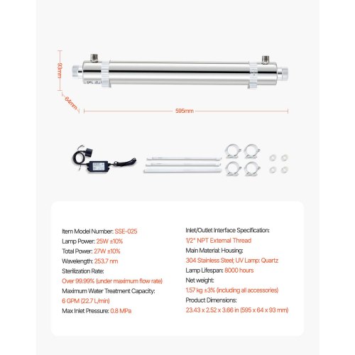 Purificador De Agua 6 Etapas Ultrafiltracion Con Lampara Uv | Envío gratis