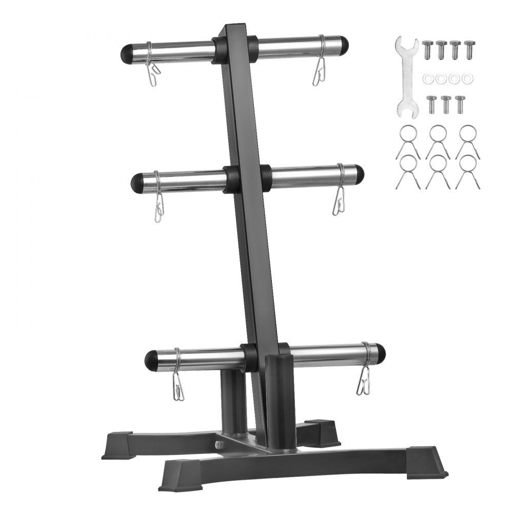 VEVOR Support d'Haltères Rack pour Disque de Poids de 50,8 mm Charge 454 kg