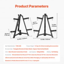 VEVOR Support pour Haltères Rack pour Disque de Poids de 50,8 mm Charge 136 kg