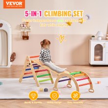 VEVOR Kit triangle d'escalade montessori 5 en 1 jouets d'escalade pour enfants M