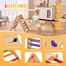 VEVOR Kit triangle d'escalade montessori 5 en 1 jouets d'escalade pour enfants M