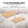 VEVOR Cadre de bureau debout, hauteur réglable 70-117 cm, pieds de bureau d'ordinateur électrique, longueur 95-158 cm, base de poste de travail ergonomique pour maison, bureau, cadre uniquement, blanc