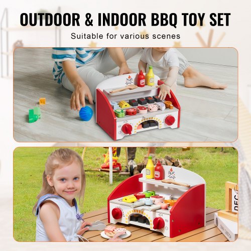 Jouet Barbecue Grill Set-VEVOR-28 PCS-Ensemble de Jouets de Cuisine pour Enfant-avec Son et Lumière-Cadeau D'anniversaire - Jeux - Jouets