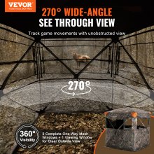 VEVOR Store de chasse transparent 270° maille unidirectionnelle 2 à 3 personnes