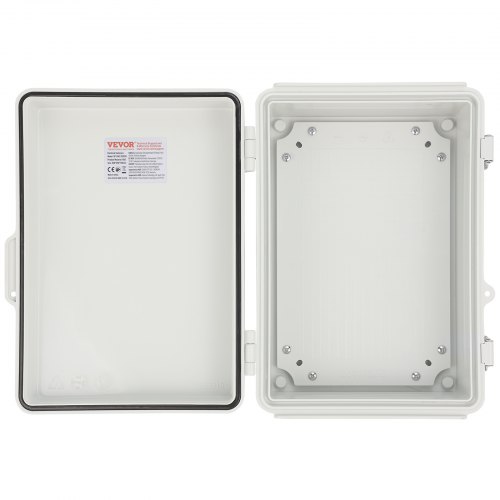 TICONN Boîte De Jonction électrique étanche IP67 En Plastique ABS Avec Couvercle à Charnière Avec Plaque De Montage, Supports Muraux, Presse-étoupes (transparent, 50 X 40 X 20 Cm