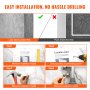 guide d'installation facile pour le siège de douche pliant VEVOR, mettant l'accent sur l'installation sur un mur solide porteur.