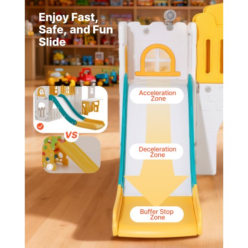 Maisonnette pour Enfants 5 en 1, Maison de Jeu Extérieur pour