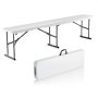 VEVOR Banc pliant en plastique banc d'extérieur portable 1 PCS 1820 mm blanc