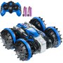 VEVOR Voiture Télécommandée Amphibie 2,4 GHz 4WD Jouet RC Enfants Adultes Bleu