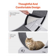 VEVOR Roue d'Exercice pour Chat Grande Roue de Course d'Intérieur 80 cm Blanc