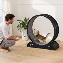 VEVOR Roue d'Exercice pour Chat Grande Roue de Course d'Intérieur 80 cm Noir