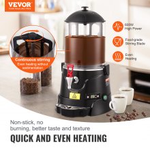 VEVOR Distributeur de Chocolat Chaud 10 L Chocolatière pour Boissons Chaudes