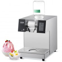 VEVOR Machine à Râper la Glace en Flacon de Neige Commerciale 240 kg/24H en Inox