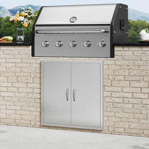 VEVOR Porte deAcces pour Barbecue, Double Porte de Cuisine Exterieure 914x534x45 mm, Porte Encastree en Inox, avec Poignee Encastree, pour Îlot de Barbecue, Station de Grillades, Placard Exterieure VEVOR Porte deAcces pour Barbecue, Double Porte de Cuisine Exterieure 914x534x45 mm, Porte Encastree en Inox, avec Poignee Encastree, pour Îlot de Barbecue, Station de Grillades, Placard Exterieure