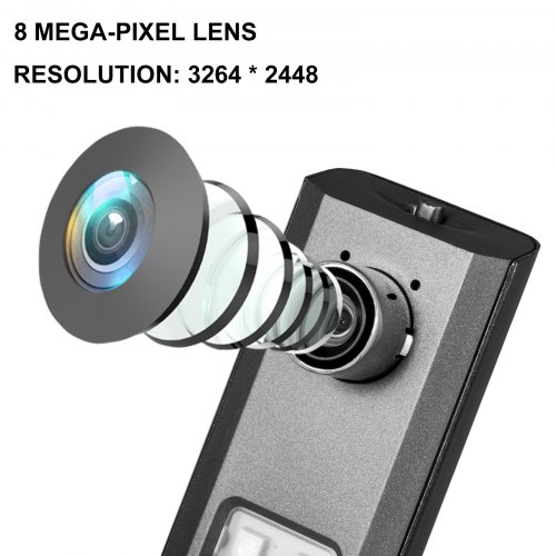 VEVOR Caméra pour Livres et Documents, 8 Mégapixels Scanner de Documents A3 avec LED USB 2.0 Haute Définition Alliage d'Aluminium et Plastique ABS, Convient aux Fichiers de Différentes Tailles/Formes