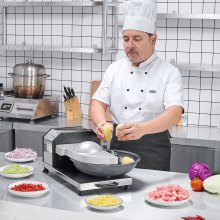 VEVOR Robot Culinaire Hachoir à Légumes 3000 tr/min en Inox Alimentaire Cuisine