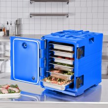 VEVOR Conteneur Isotherme pour Bac Gastronorme Empilable 90 L Cantine Bleu