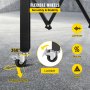 Portail de sécurité pliable VEVOR roues flexibles, 360° universel, verrouillable, silencieux, antidérapant.