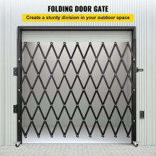 VEVOR Single Folding Security Gate Folding Door Gate 6-1/2'H x 6-1/2'W Fold Gate