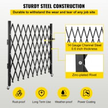 VEVOR Single Folding Security Gate Folding Door Gate 6-1/2'H x 6-1/2'W Fold Gate