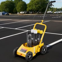 VEVOR Machine de marquage de lignes par pulvérisation 4 roues pour routes jaune