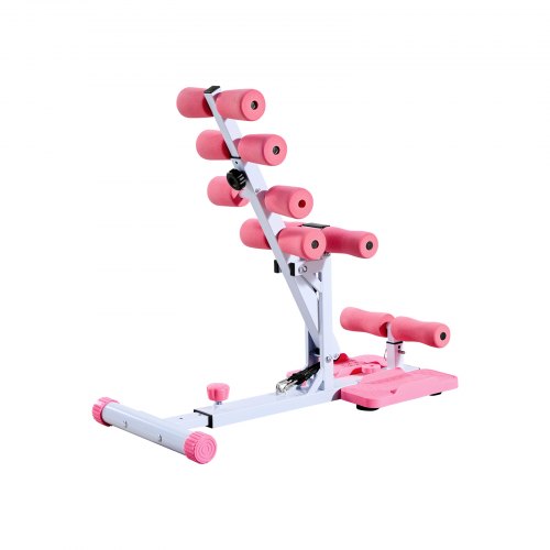 Machine à Squats VEVOR – Banc Pliable Réglable Avec 3 Bandes De Résistance, Pour Fessiers Et Bas Du Corps (rose/blanc) - 5
