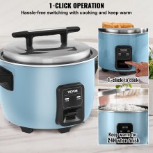 VEVOR Cuiseur à Riz Commercial Pot Antiadhésif 10L 24H Maintien au Chaud Cuisine