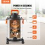 VEVOR Aspirateur eau et poussière d'atelier sec/humide 30 L 6 CV max argenté