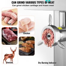 VEVOR Hachoir à Viande Électrique Broyeur à Viande Capacité 16,7 kg/min Cuisine