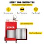 Bidon de carburant VEVOR en rouge, présentant une construction de réservoir robuste avec de l'acier inoxydable 201 et des caractéristiques anticorrosion.