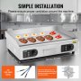 VEVOR Plancha Électrique Commerciale 4kW Réglable 50-300° C Restaurant Barbecue