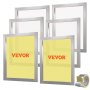 VEVOR Kit de sérigraphie, 6 cadres de sérigraphie en aluminium, 50,8 x 61 cm avec maille de 110 points, maille en nylon haute tension et ruban d'étanchéité pour t-shirts, impression à faire soi-même