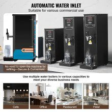 VEVOR Distributeur d’Eau Chaude Électrique Fontaine à Eau 10 L en Inox Bureau